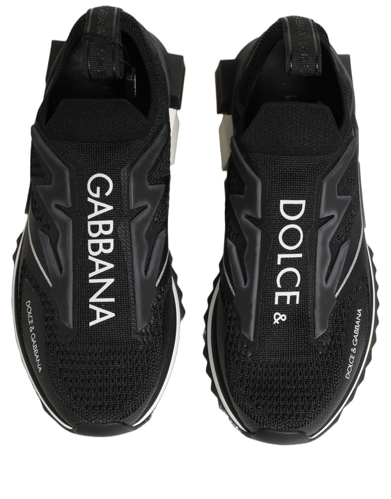 Dolce & Gabbana Sorrento Black & White Slip-On Sneakers