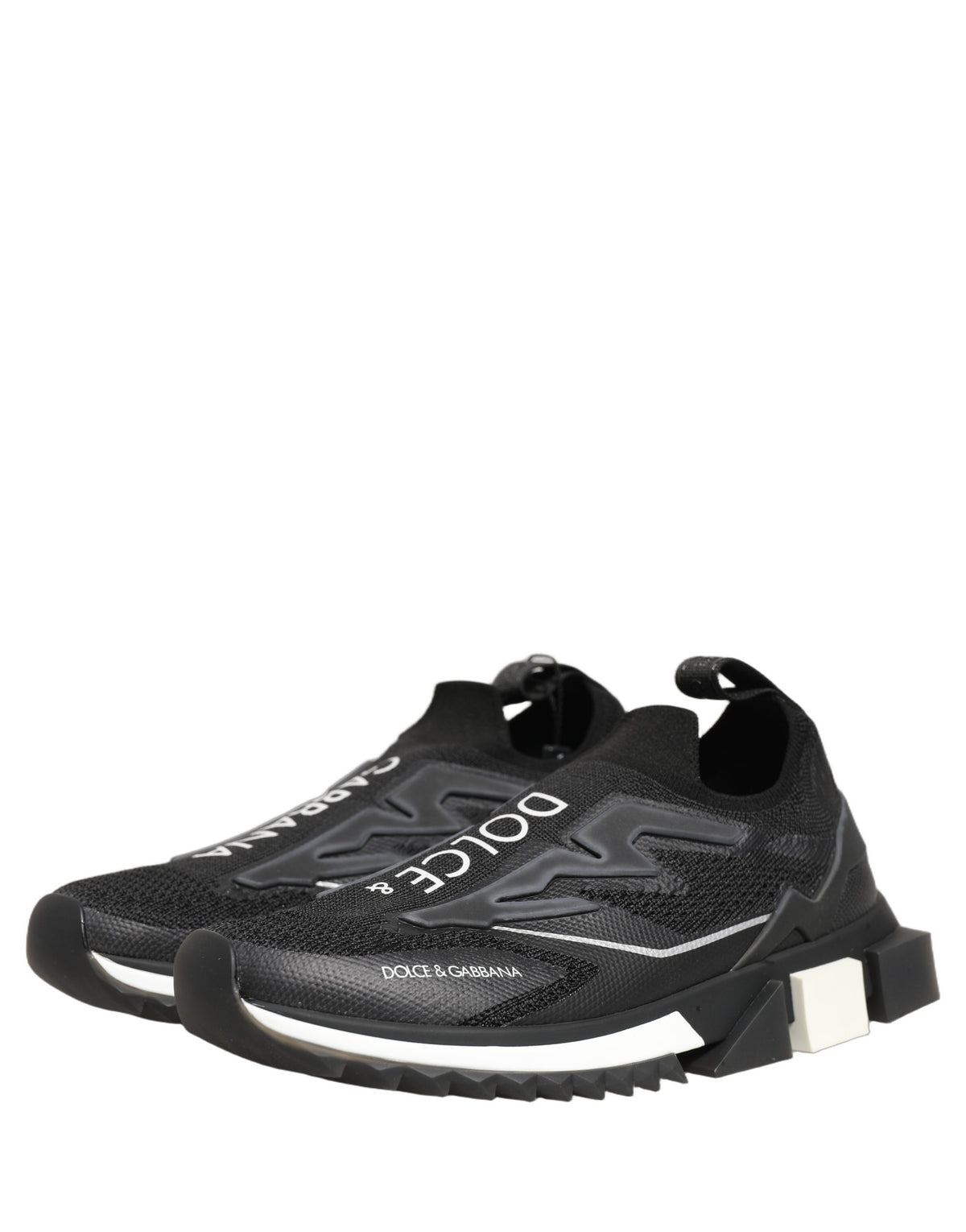 Dolce & Gabbana Sorrento Black & White Slip-On Sneakers