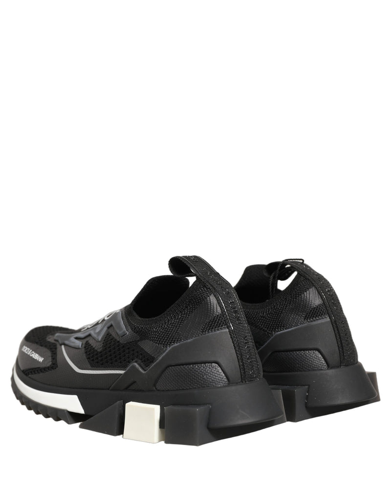 Dolce & Gabbana Sorrento Black & White Slip-On Sneakers
