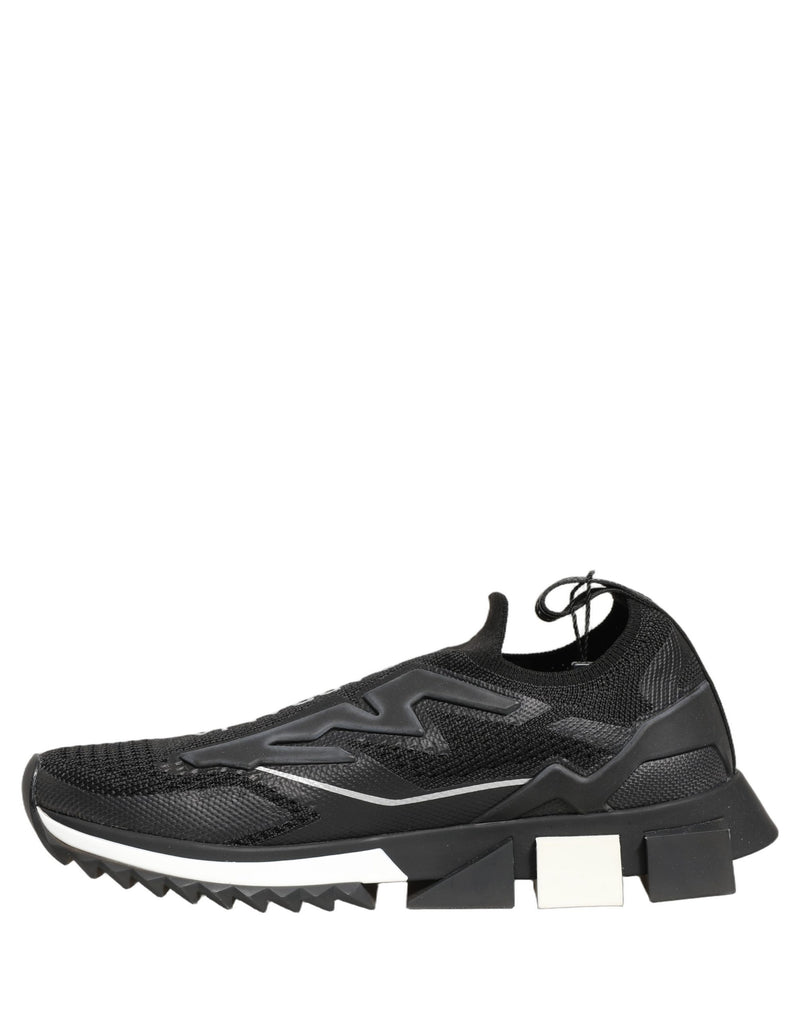 Dolce & Gabbana Sorrento Black & White Slip-On Sneakers