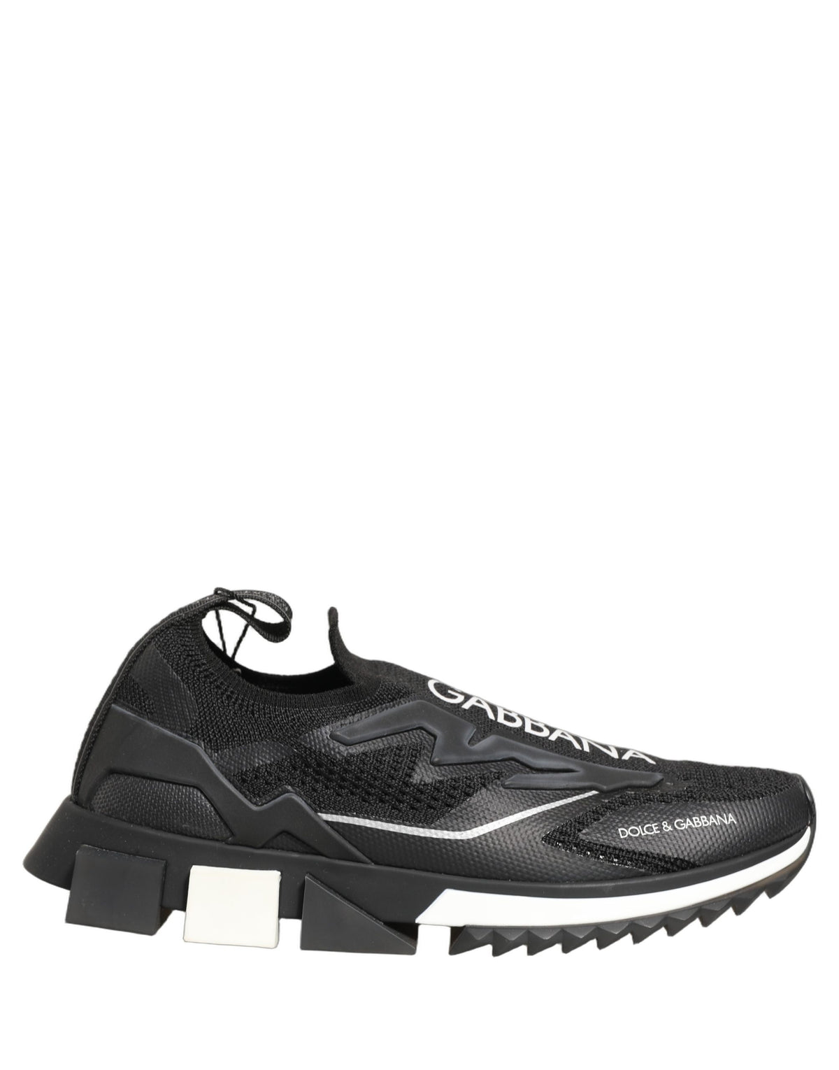 Dolce & Gabbana Sorrento Black & White Slip-On Sneakers