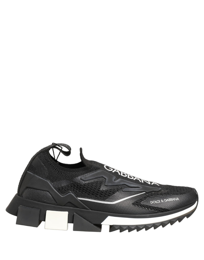 Dolce & Gabbana Sorrento Black & White Slip-On Sneakers