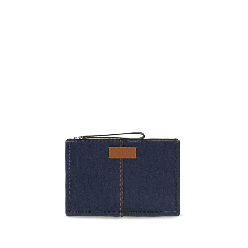 Fendi Blue Cotton Wallet - Stylish and Practical Design