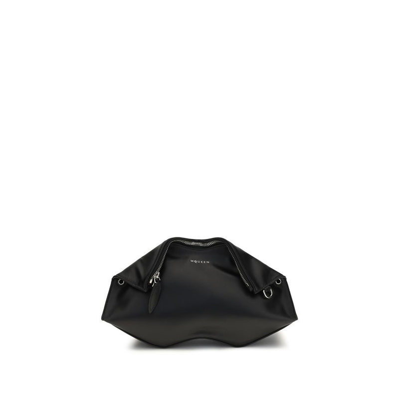 Alexander McQueen Black Calf Leather Bos Taurus Clutch Bag