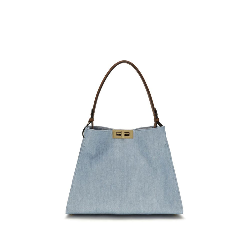 Fendi Blue Calf Leather Bos Taurus Shoulder Bag