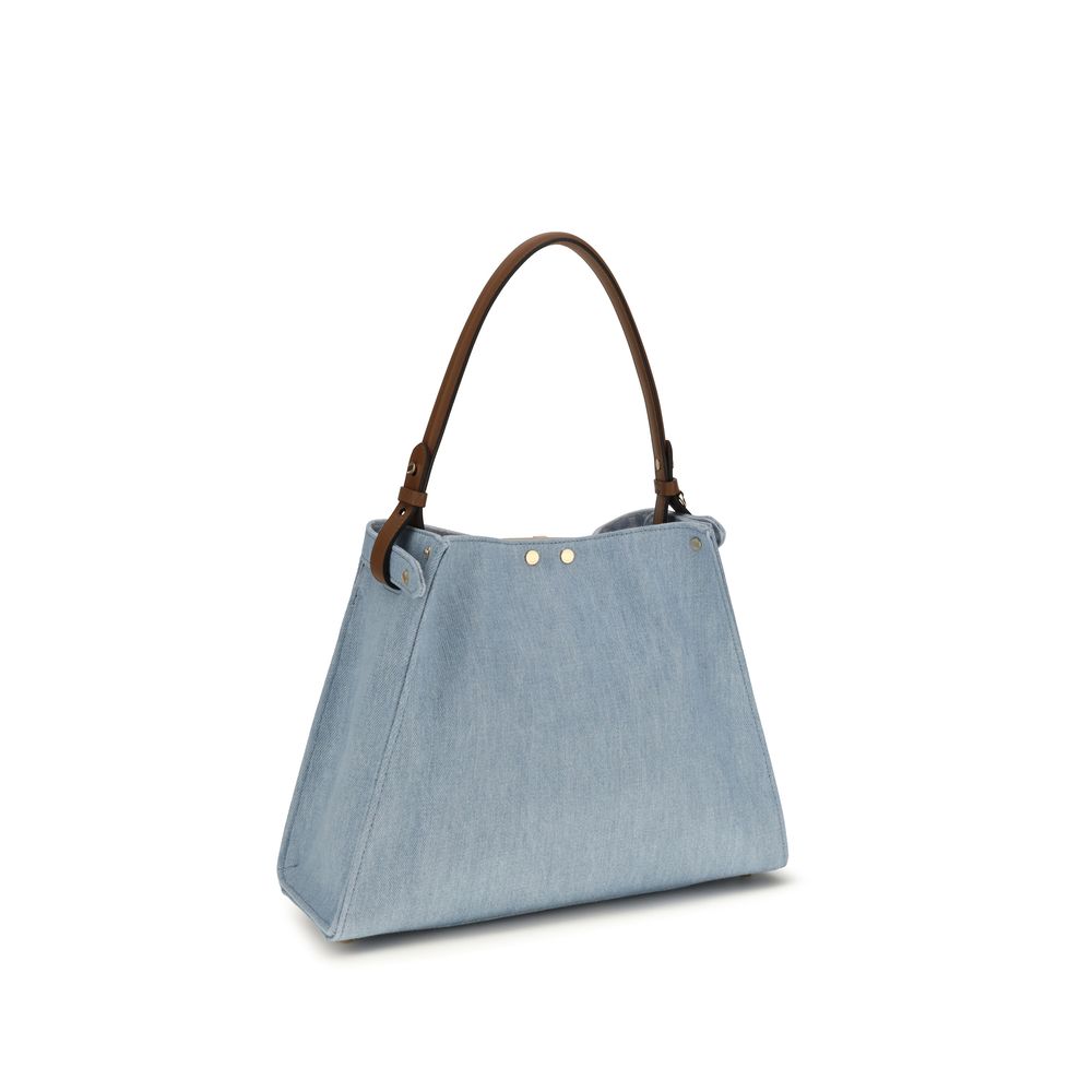 Fendi Blue Calf Leather Bos Taurus Shoulder Bag