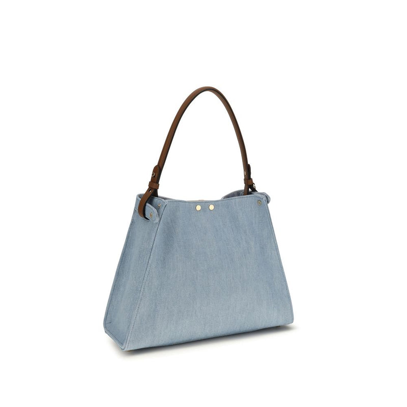 Fendi Blue Calf Leather Bos Taurus Shoulder Bag