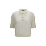 Balmain White Wool Oves Aries Polo Shirt