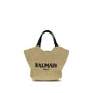 Balmain Beige Viscose Shoulder Bag