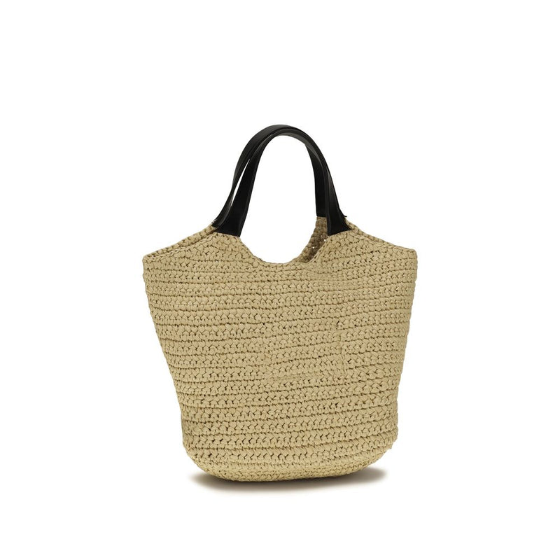 Sac à épaule en viscose beige Balmain