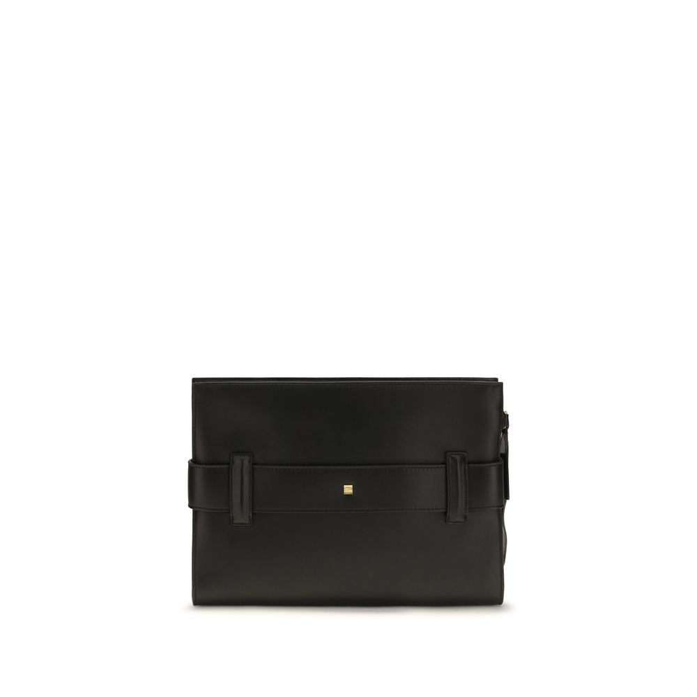 Balmain Black Lamb Ovis Aries Shoulder Bag