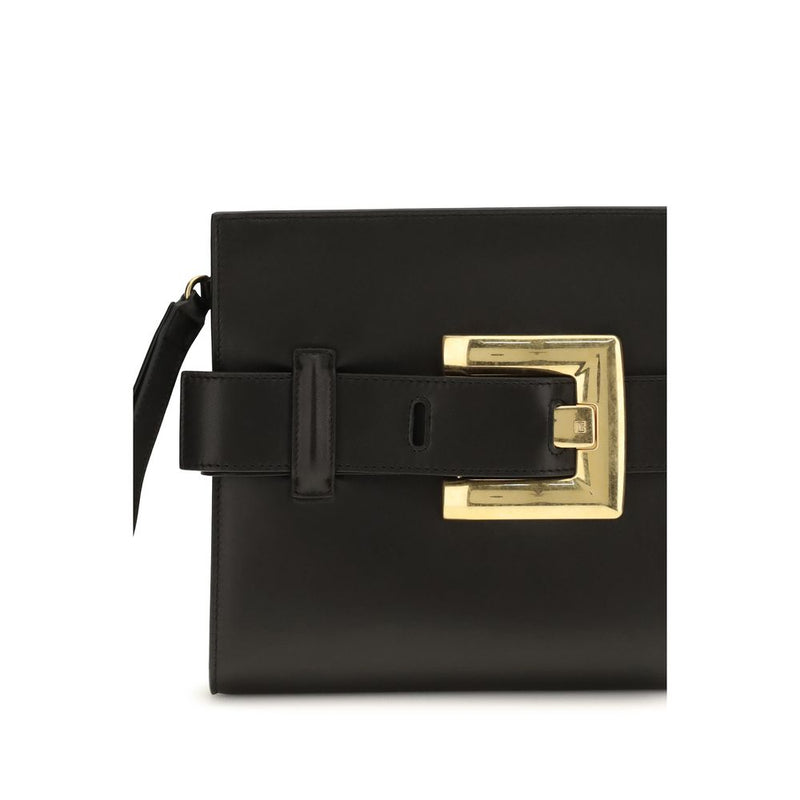 Balmain Black Lamb Ovis Aries Shoulder Bag