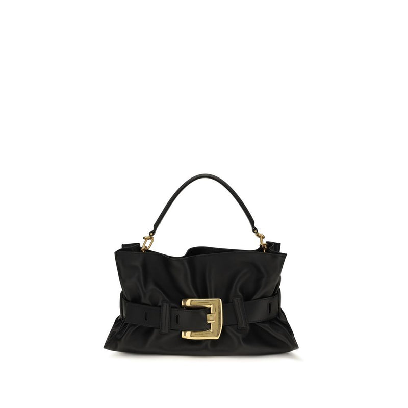 Balmain Black Calf Leather Bos Taurus Shoulder Bag