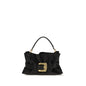 Balmain Black Calf Leather Bos Taurus Shoulder Bag