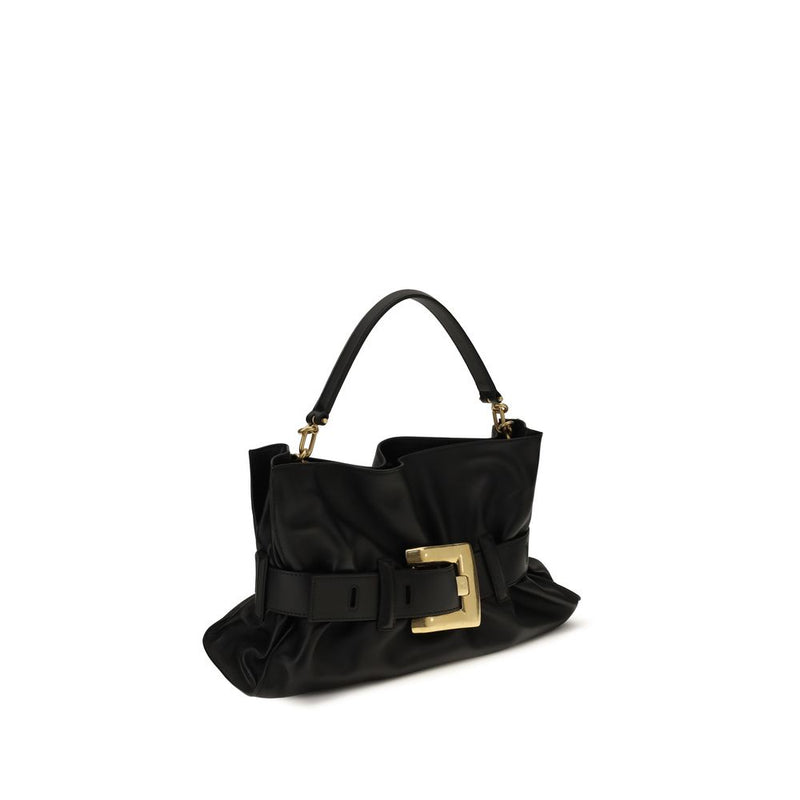 Balmain Black Calf Leather Bos Taurus Shoulder Bag