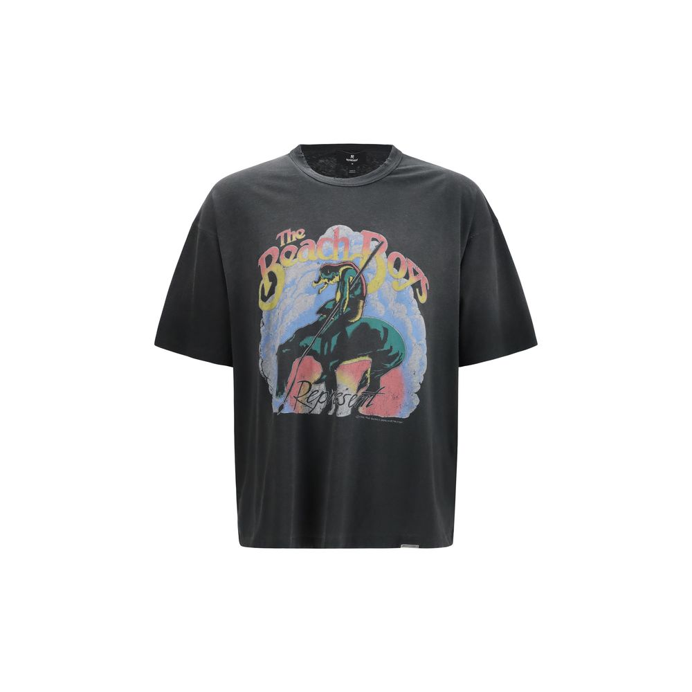 Represent Gray Cotton T-Shirt for Men