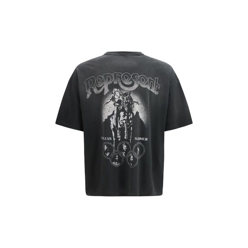 Represent Gray Cotton T-Shirt - Vintage Streetwear