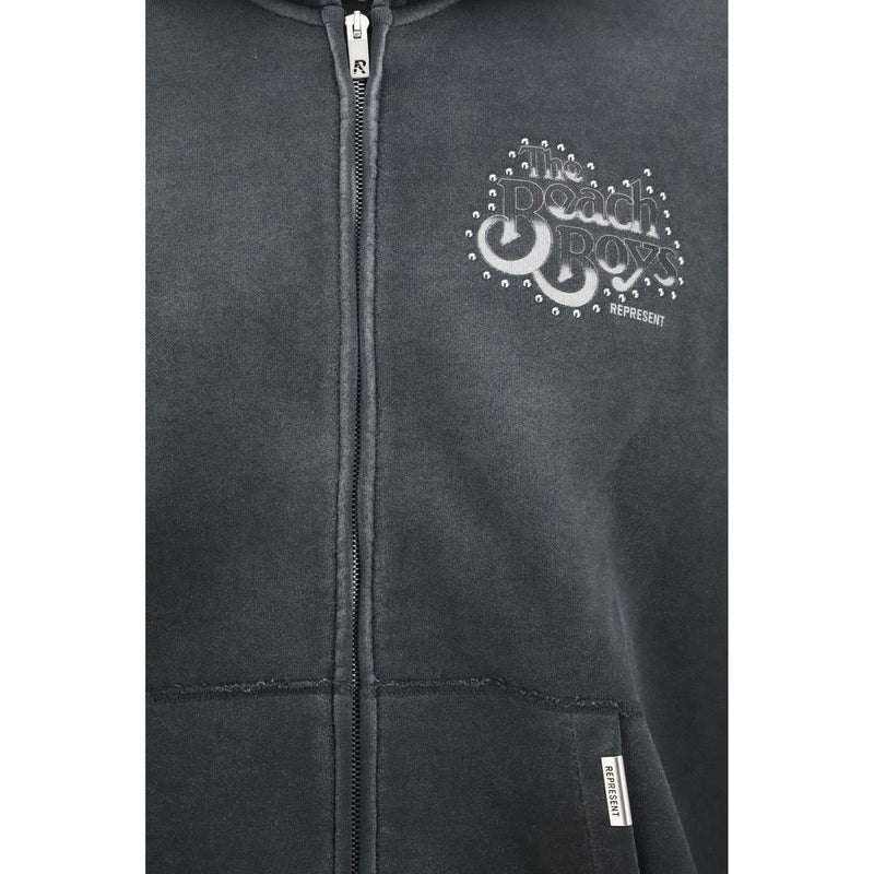Represent Gray Cotton Sweatshirt - Oversized Fit