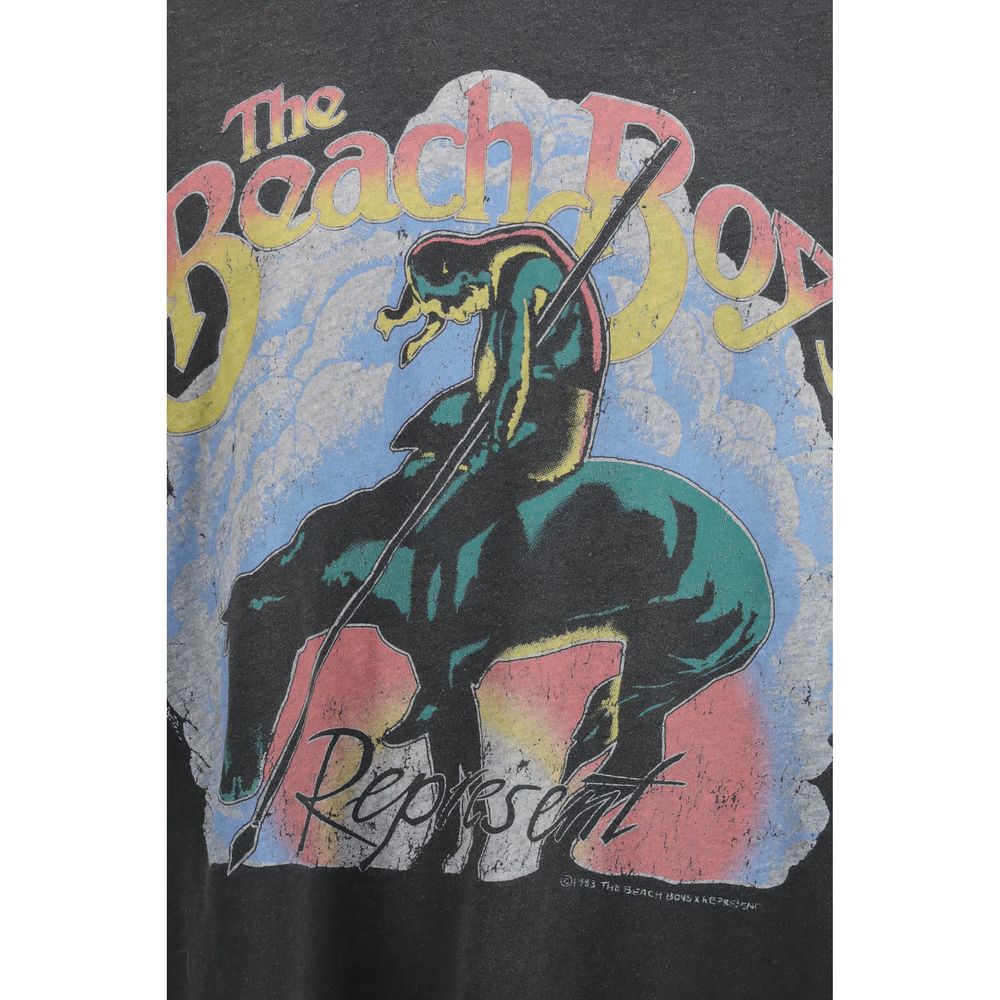 Represent Gray Cotton T-Shirt for Men