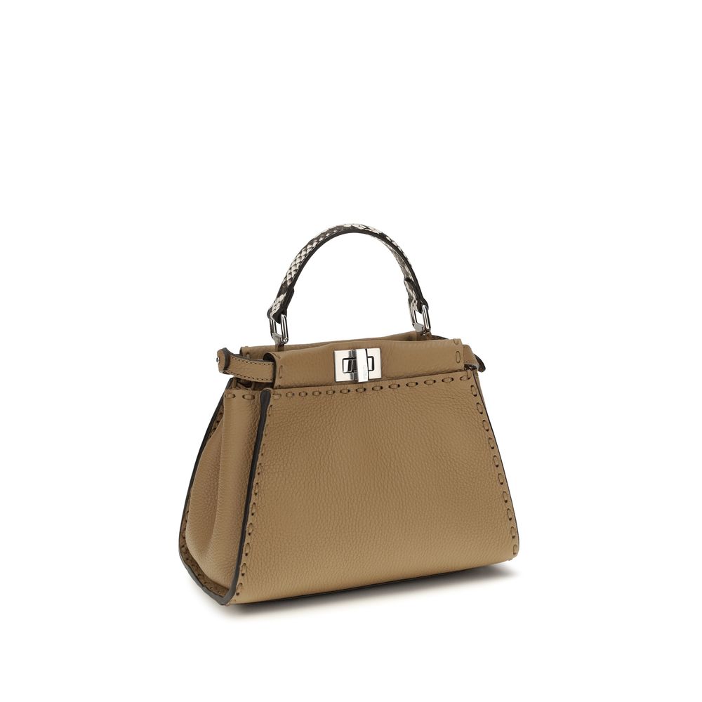 Fendi Beige Calf Leather Bos Taurus Shoulder Bag
