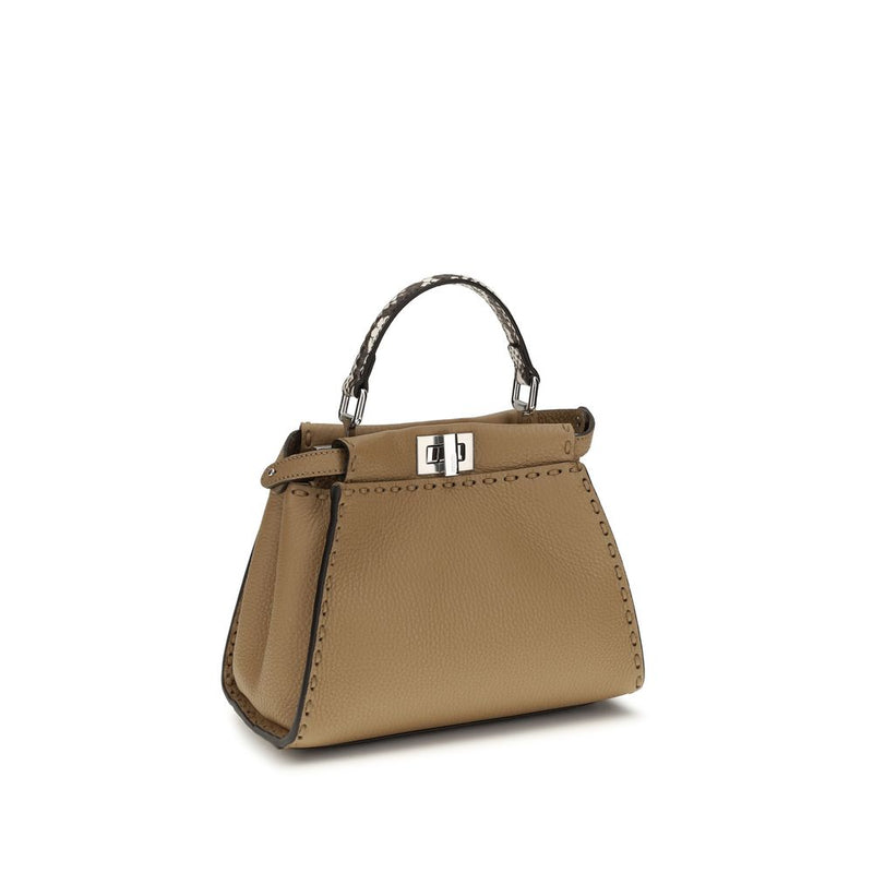 Fendi Beige Calf Leather Bos Taurus Shoulder Bag