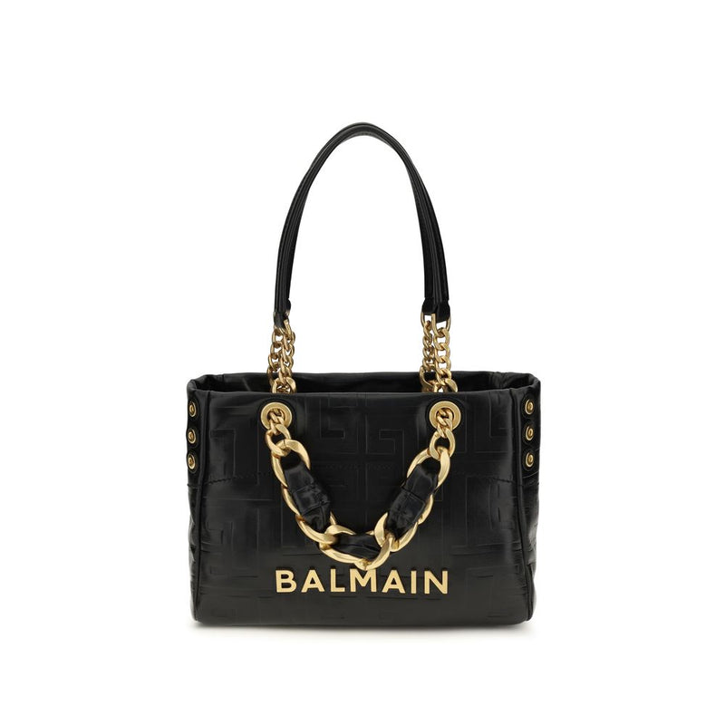 Balmain Black Calf Leather Bos Taurus Shoulder Bag