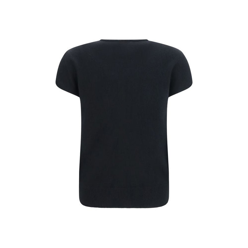 Balmain Black Wool Ovis Aries Sleeveless Sweater