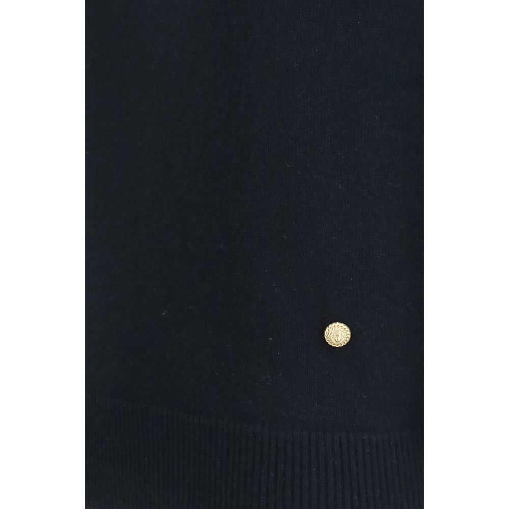 Balmain Black Wool Ovis Aries Sleeveless Sweater