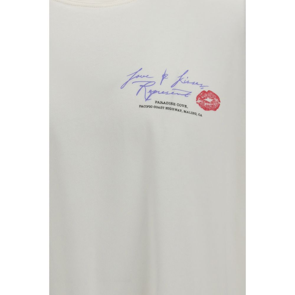 T-shirt en coton blanc Represent Love and Kisses