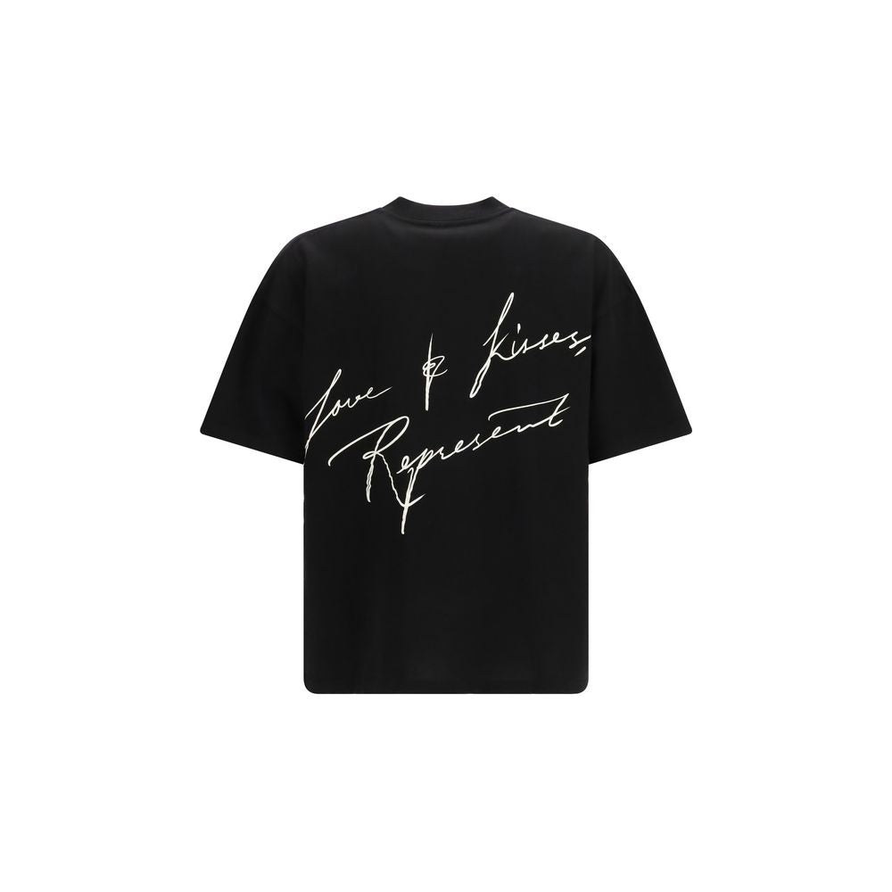 T-shirt en coton noir Represent Love and Kisses