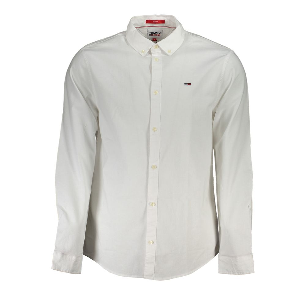 Tommy Hilfiger Bianco Cotton Men's Shirt - Slim Fit