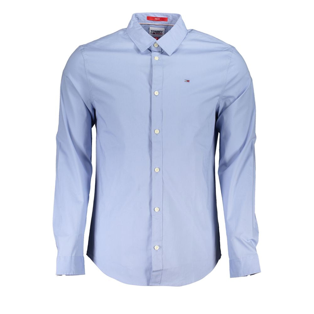 Tommy Hilfiger Azure Cotton Men's Shirt - Slim Fit