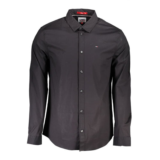 Tommy Hilfiger Black Cotton Men's Shirt - Slim Fit