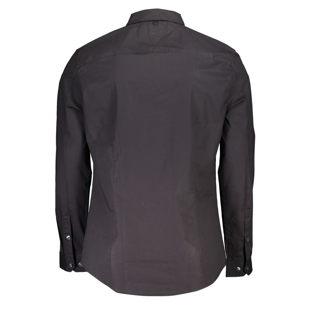 Tommy Hilfiger Black Cotton Men's Shirt - Slim Fit
