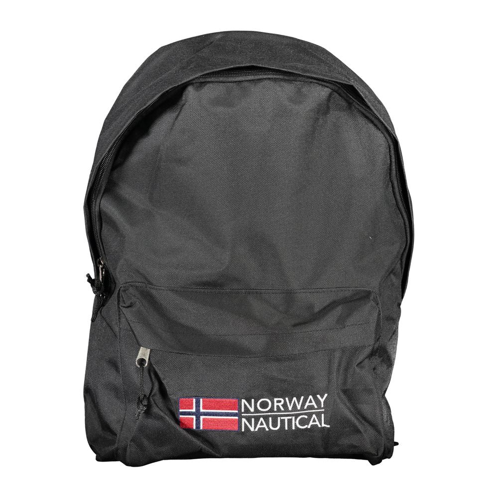 Norway 1963 Black Polyester Men's Backpack - Stylish & Functional