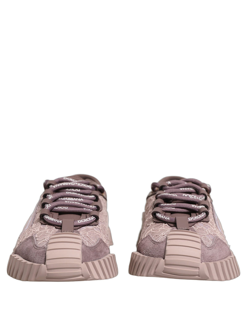 Chaussures de sport Dolce & Gabbana NS1 basses en dentelle rose