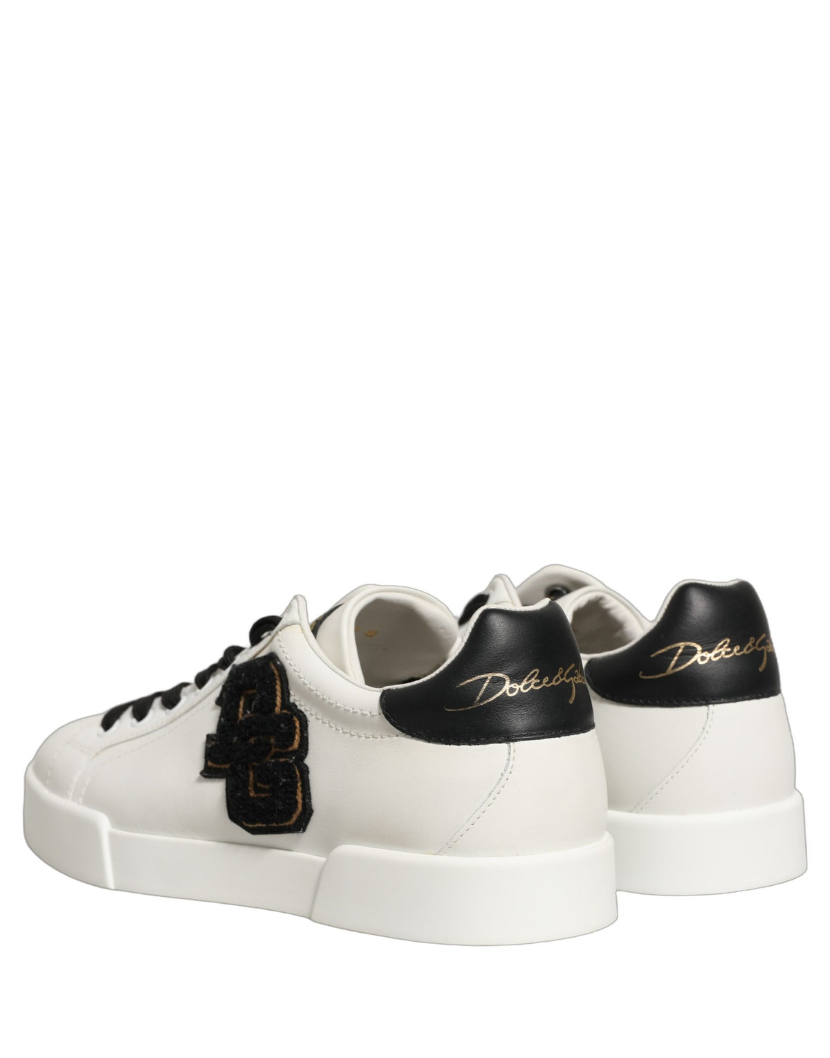 Sneakers basses en cuir blanc avec logo DG de Dolce &amp; Gabbana
