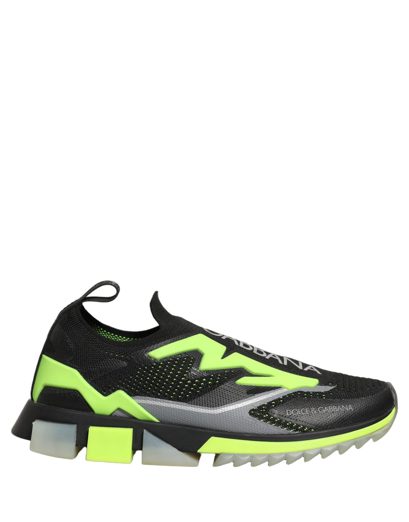 Dolce & Gabbana Sorrento Black Green Low Top Sneakers