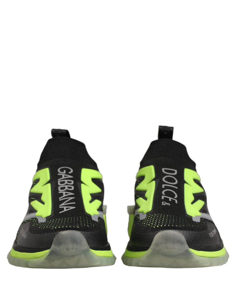 Dolce & Gabbana Black Green Sorrento Low Top Sneakers
