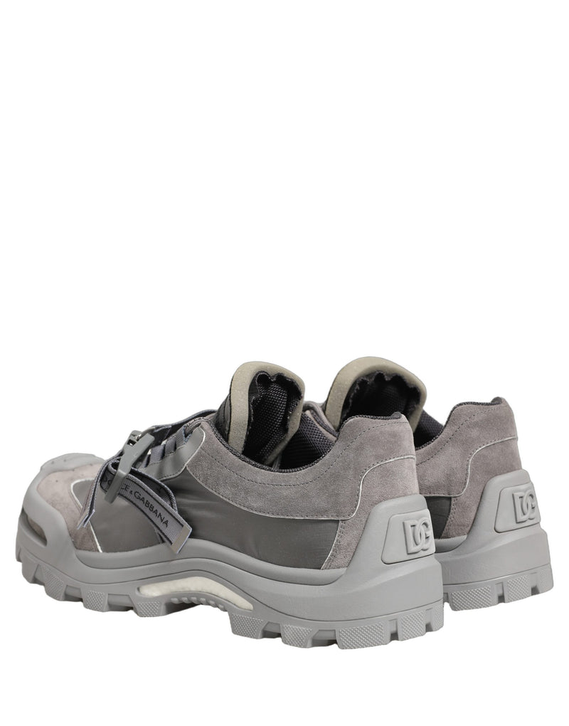 Dolce & Gabbana Gray Airmaster Panelled Low Top Men Sneakers