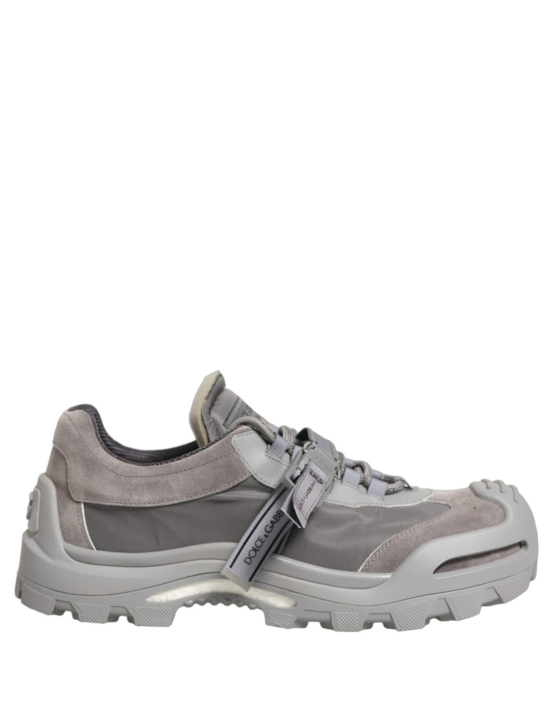 Dolce & Gabbana Gray Airmaster Panelled Low Top Men Sneakers