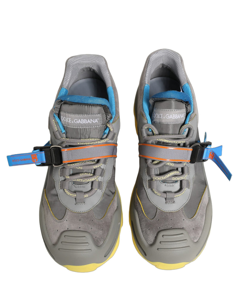 Dolce & Gabbana Gray Airmaster Panelled Low Top Men Sneakers