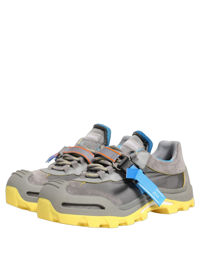 Dolce & Gabbana Gray Airmaster Panelled Low Top Men Sneakers