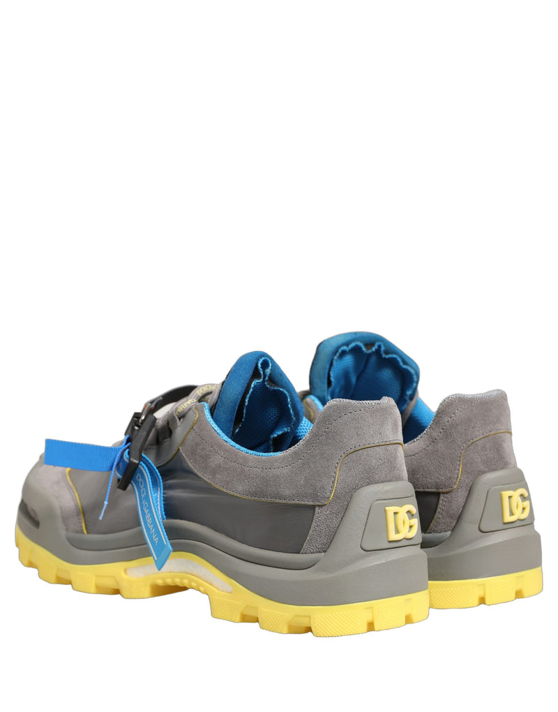 Dolce & Gabbana Gray Airmaster Panelled Low Top Men Sneakers