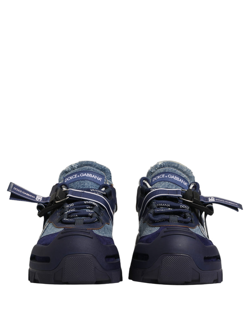 Dolce & Gabbana Blue Airmaster Panelled Low Top Sneakers