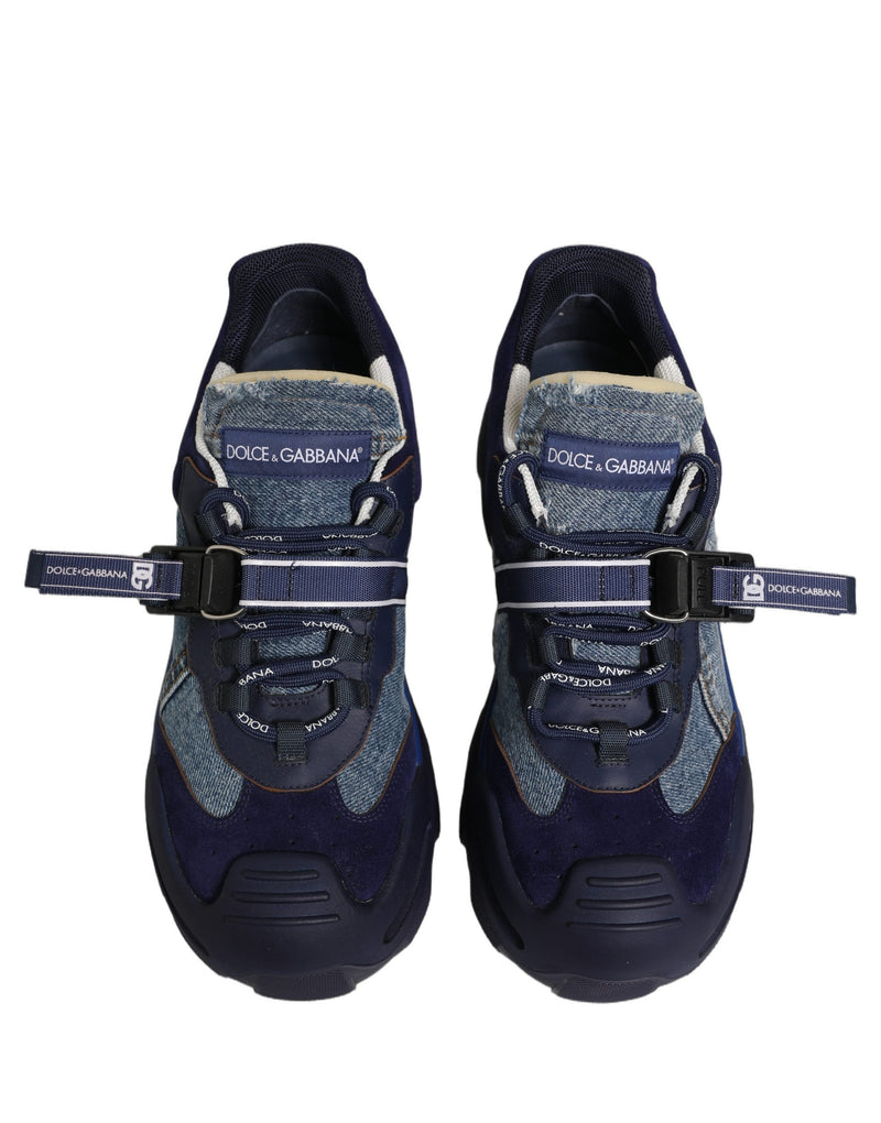 Dolce & Gabbana Blue Airmaster Panelled Low Top Sneakers
