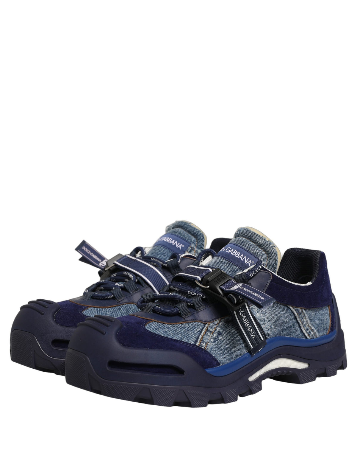 Dolce & Gabbana Blue Airmaster Panelled Low Top Sneakers