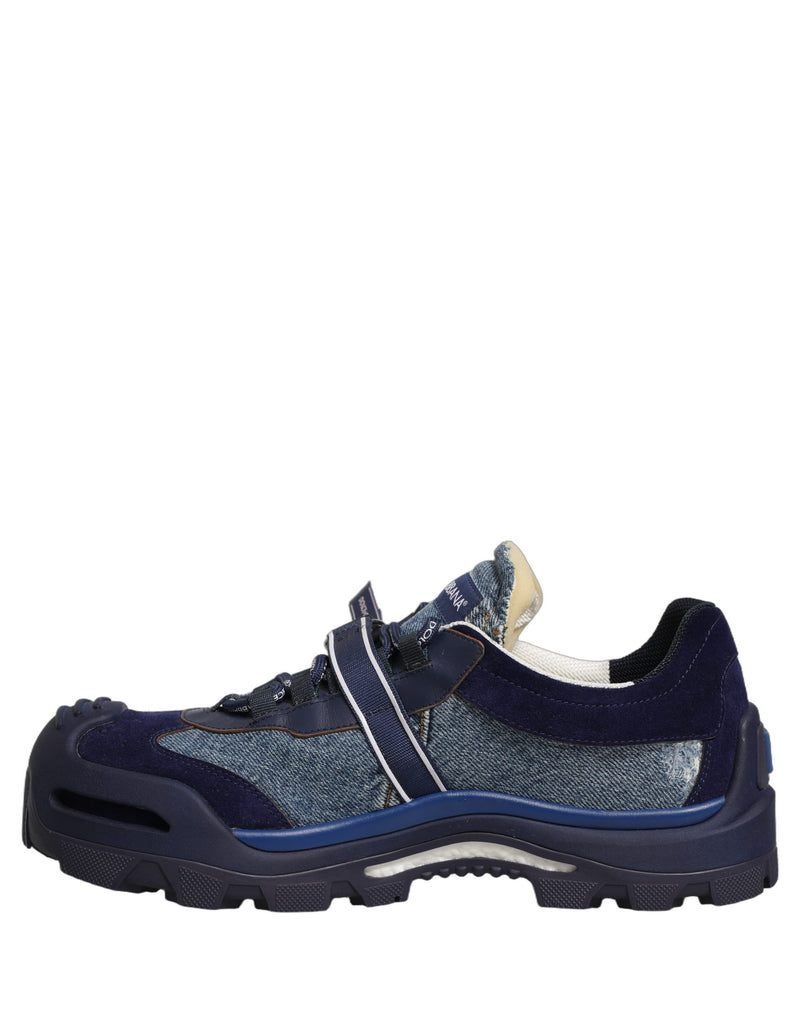 Dolce & Gabbana Blue Airmaster Panelled Low Top Sneakers