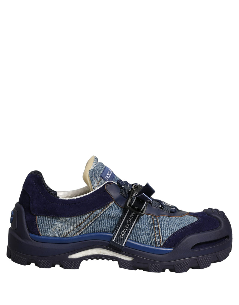 Dolce & Gabbana Blue Airmaster Panelled Low Top Sneakers