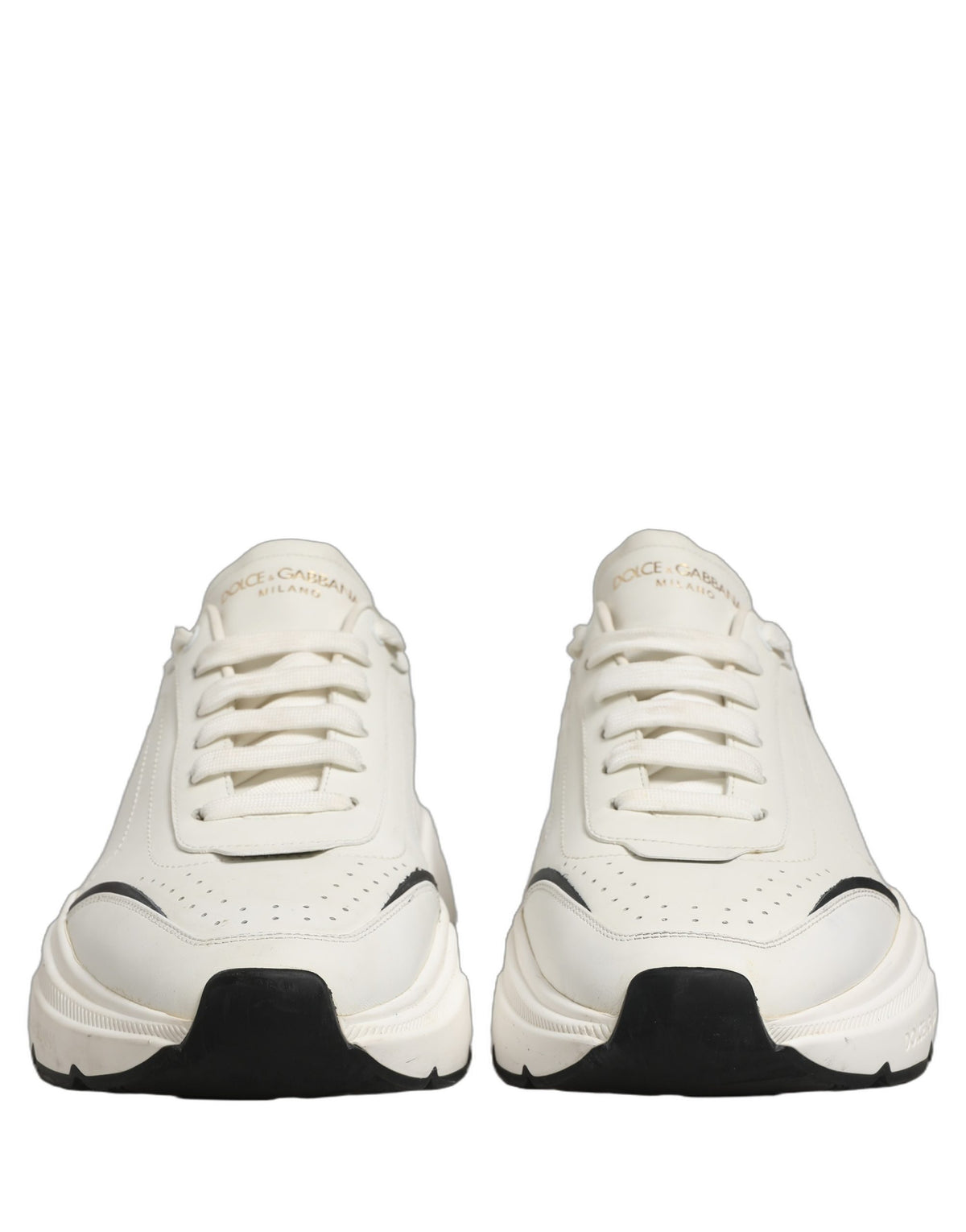 Dolce & Gabbana White Black Daymaster Low Top Sneakers